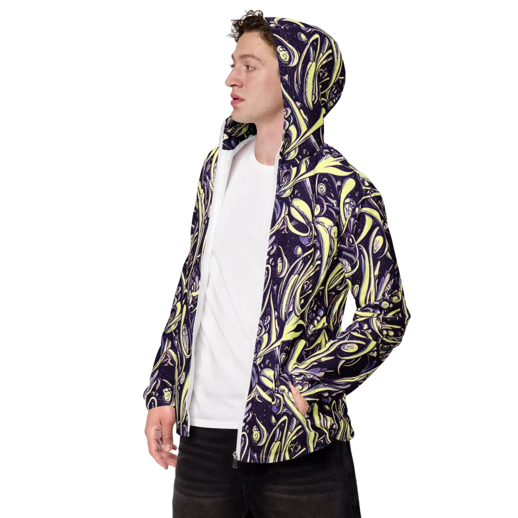 Ivory Orbit on Men's Windbreaker — Left Front