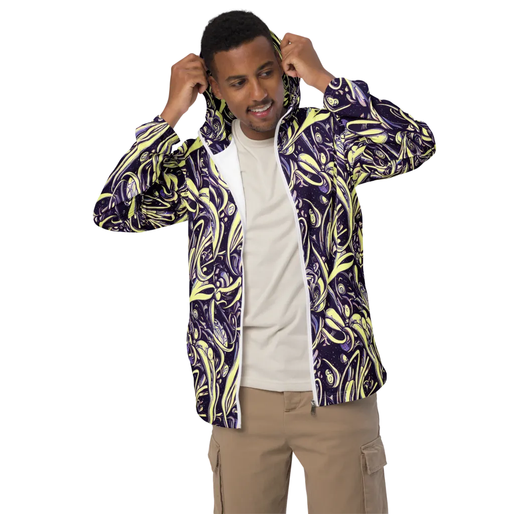 Ivory Orbit on Men's Windbreaker — Front
