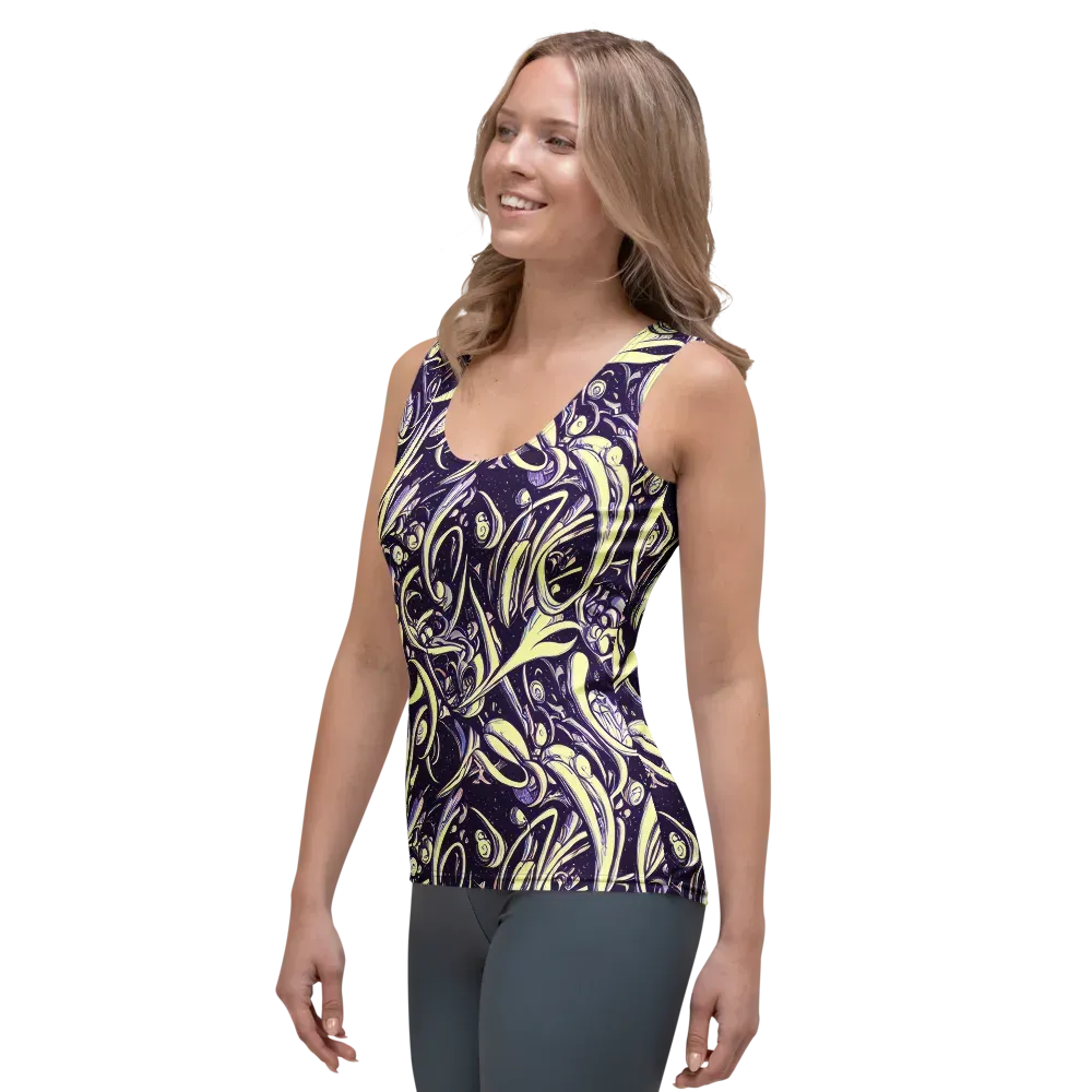 Ivory Orbit on Women's Tank Top — Left Front
