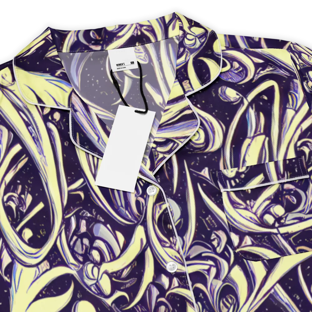 Ivory Orbit on Women's Short Sleeve Pajama Top — Product details