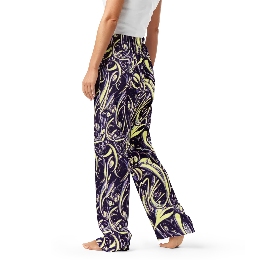 Ivory Orbit on Women's Pajama Pants — Left