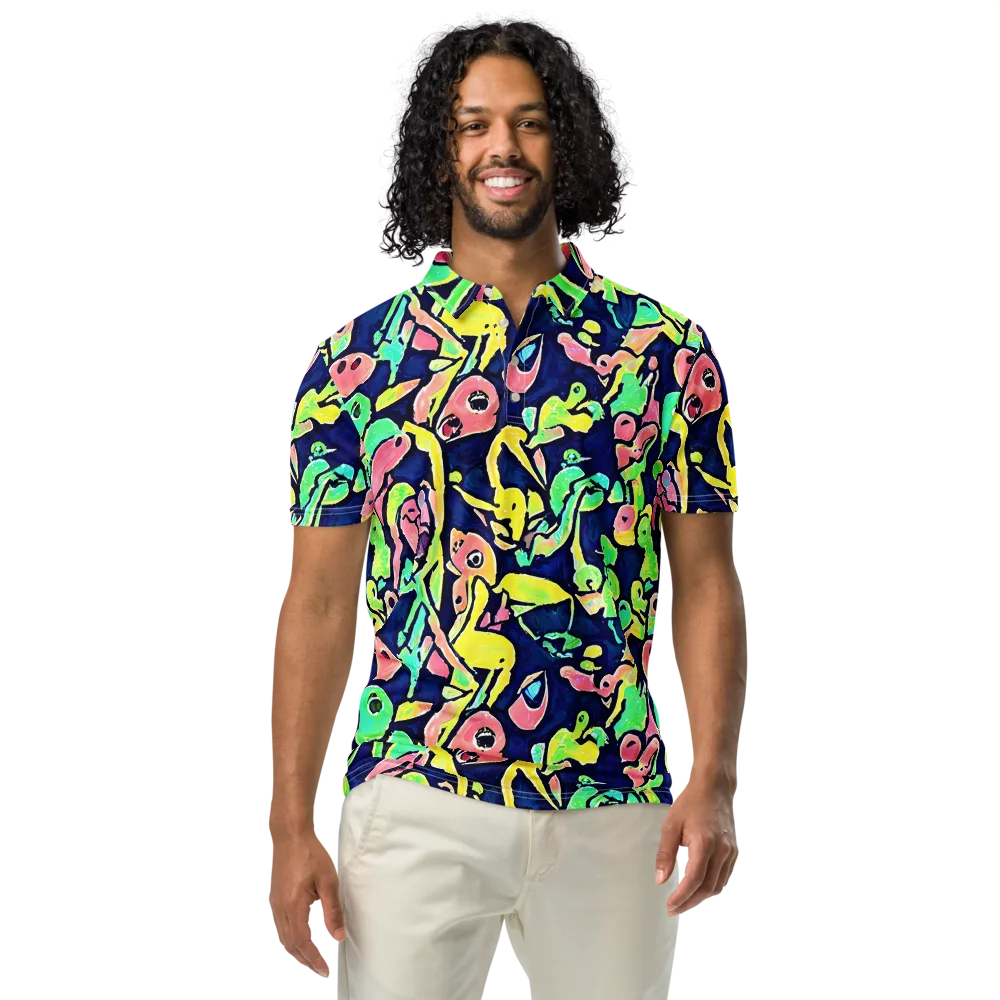 Abyssal Pop on Men's Slim Fit Polo Shirt — Front