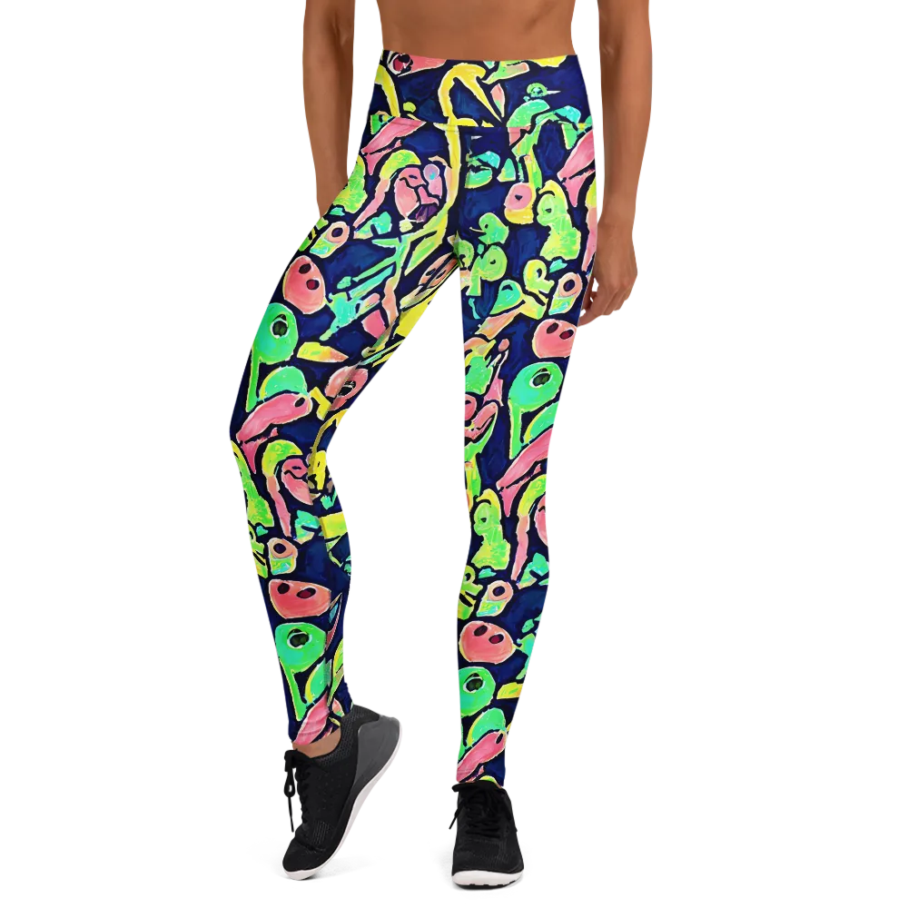 Abyssal Pop on Yoga Leggings — Front