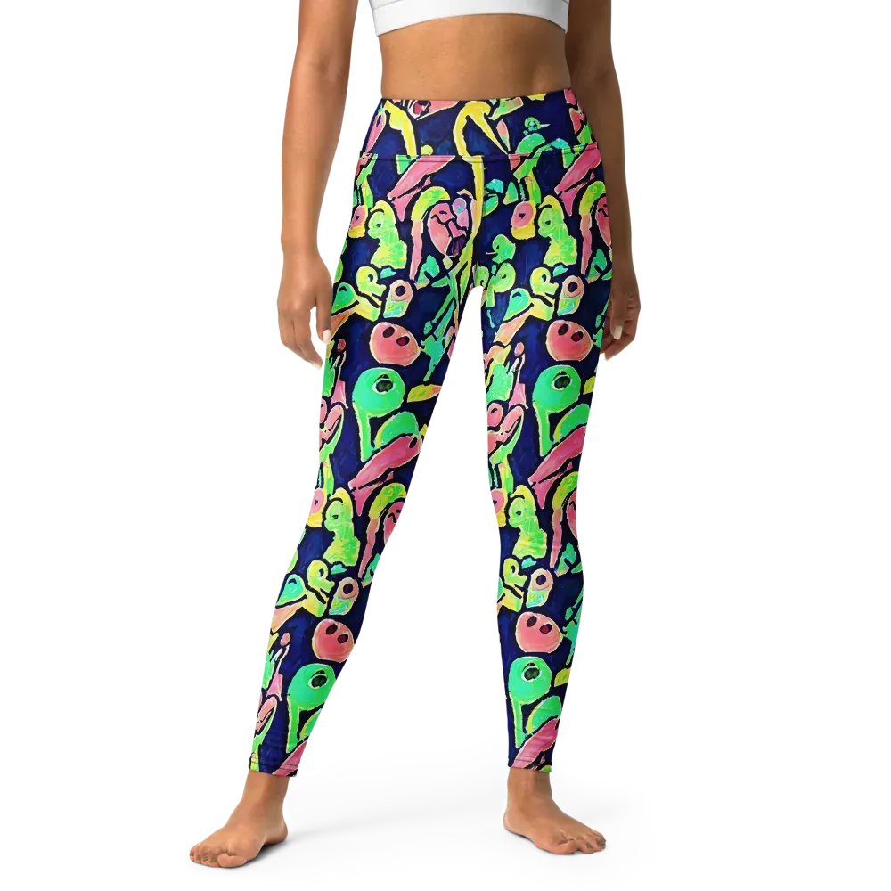 Abyssal Pop on Yoga Leggings — Front