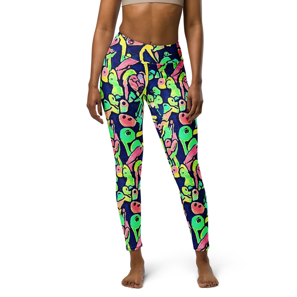 Abyssal Pop on Yoga Leggings — Front