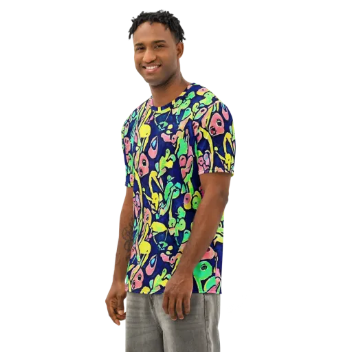 Abyssal Pop on a Men's Cotton Crew Neck T-Shirt