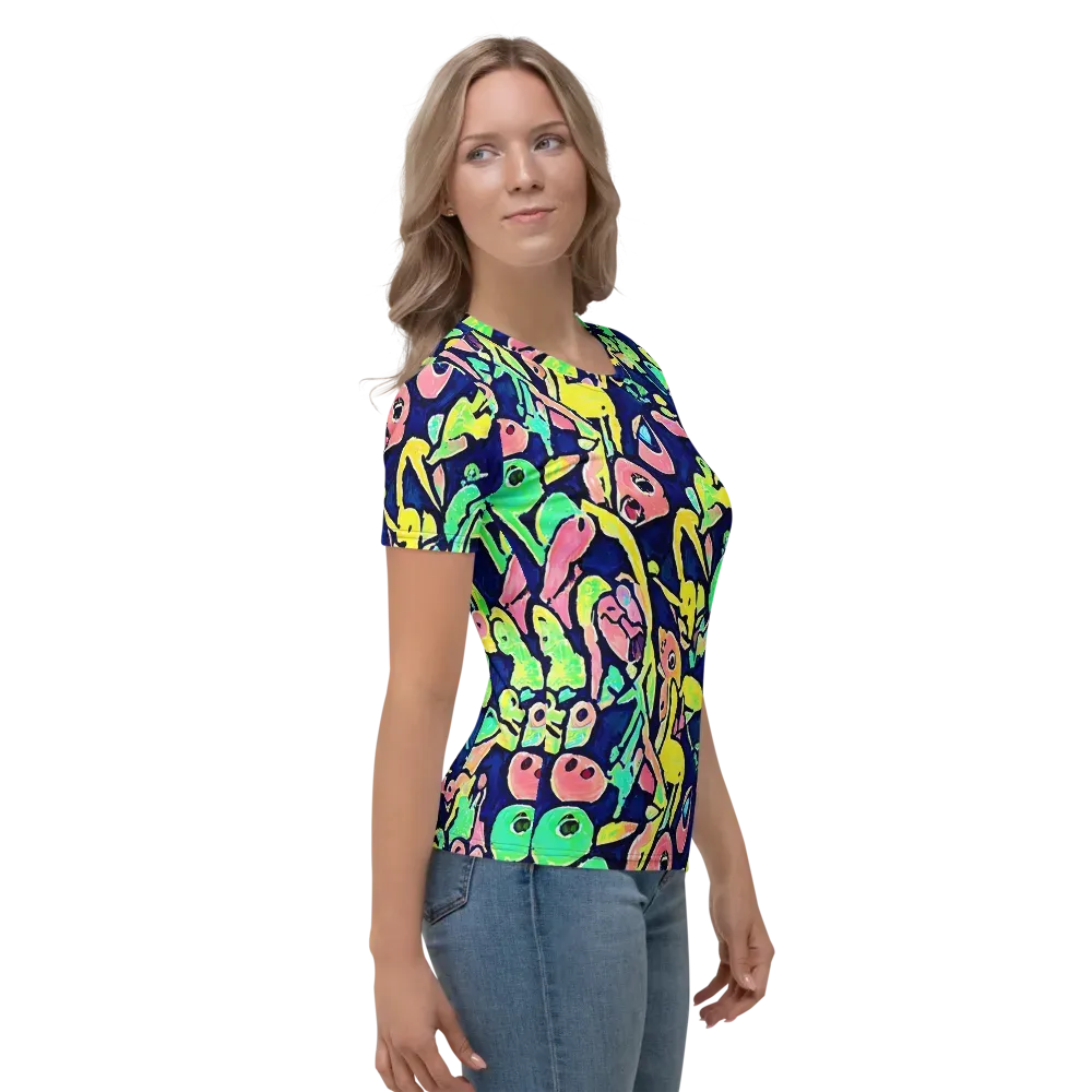 Abyssal Pop on Women's Crew Neck T-Shirt — Right