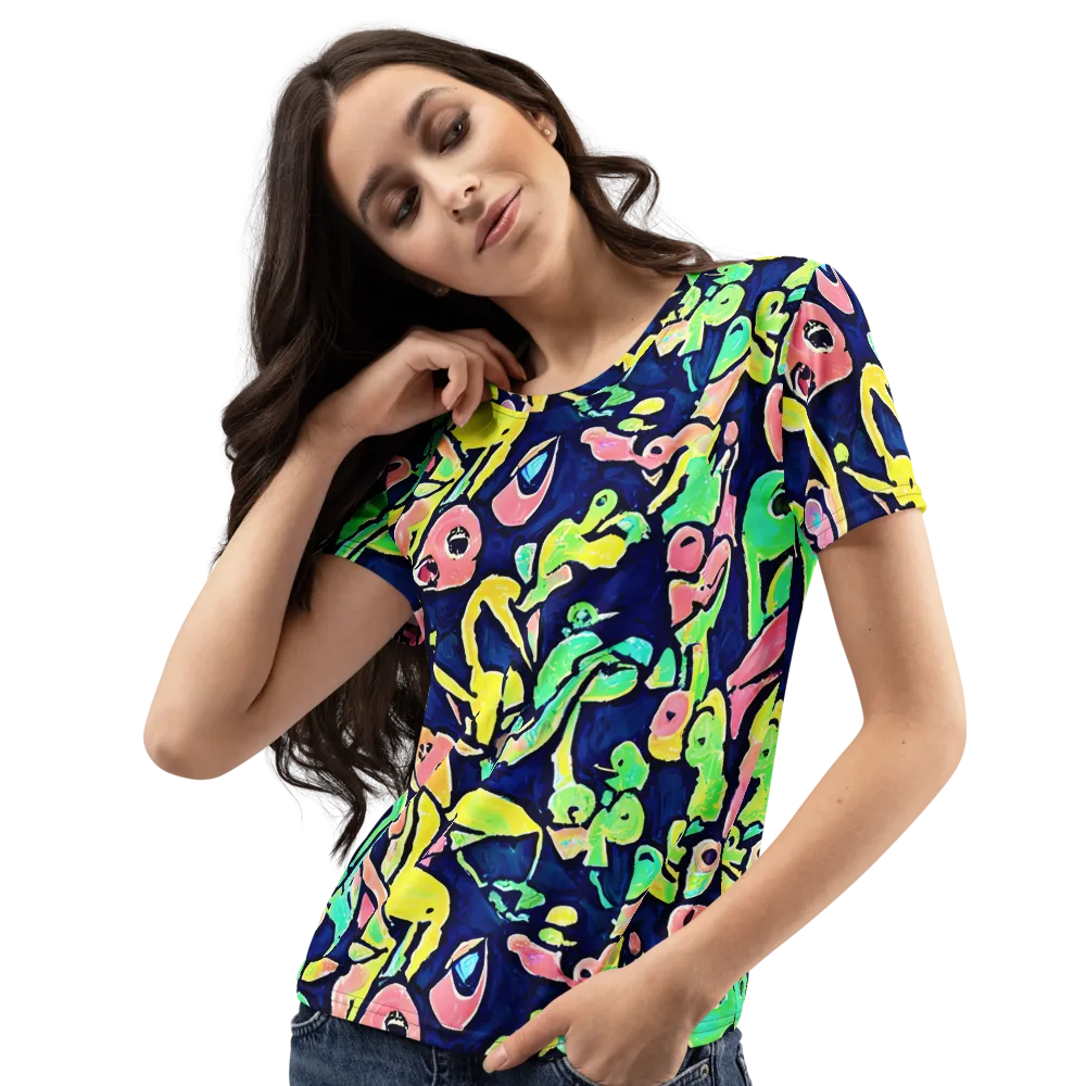 Abyssal Pop on Women's Crew Neck T-Shirt — Left Front