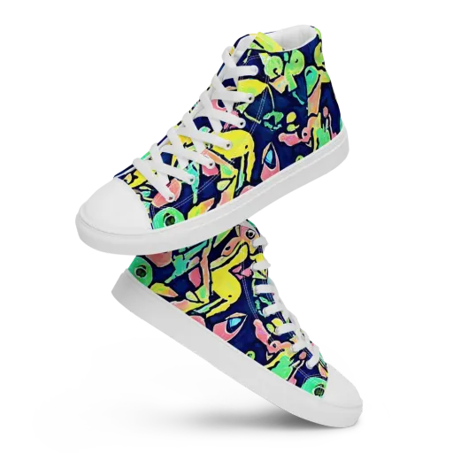 Abyssal Pop on a Women's High Top Canvas Shoes