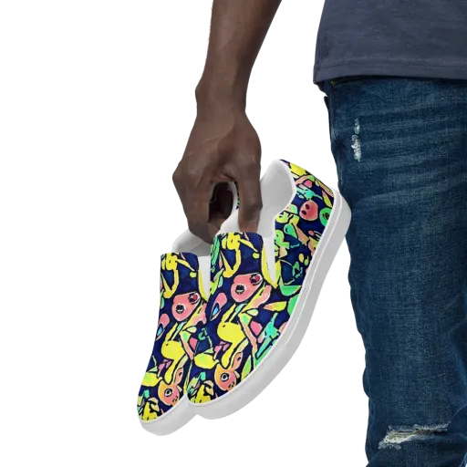 Abyssal Pop on a Men's Slip-On Canvas Shoes