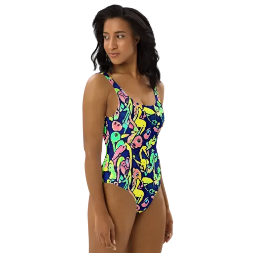 Abyssal Pop on a One-Piece Swimsuit