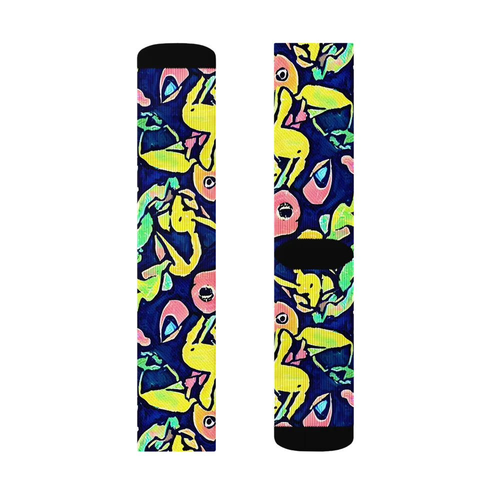 Abyssal Pop on Socks — Left Sock