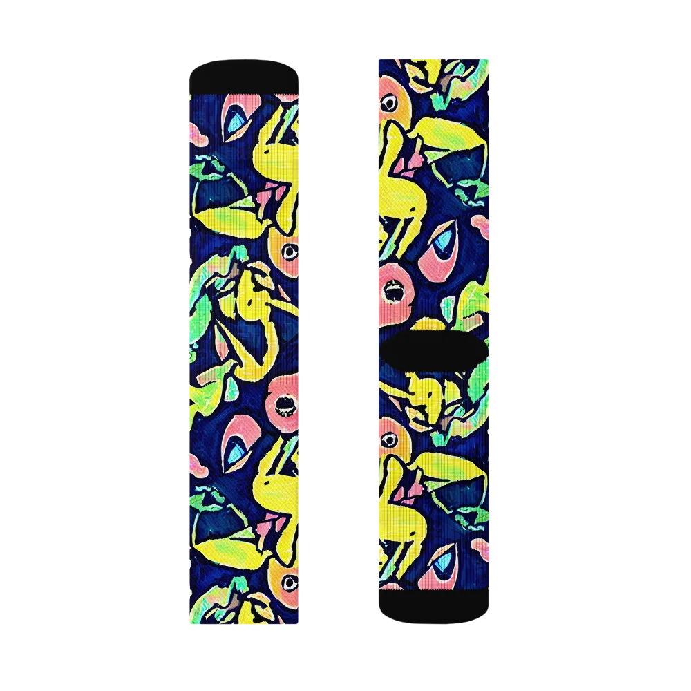 Abyssal Pop on Socks — Right Sock