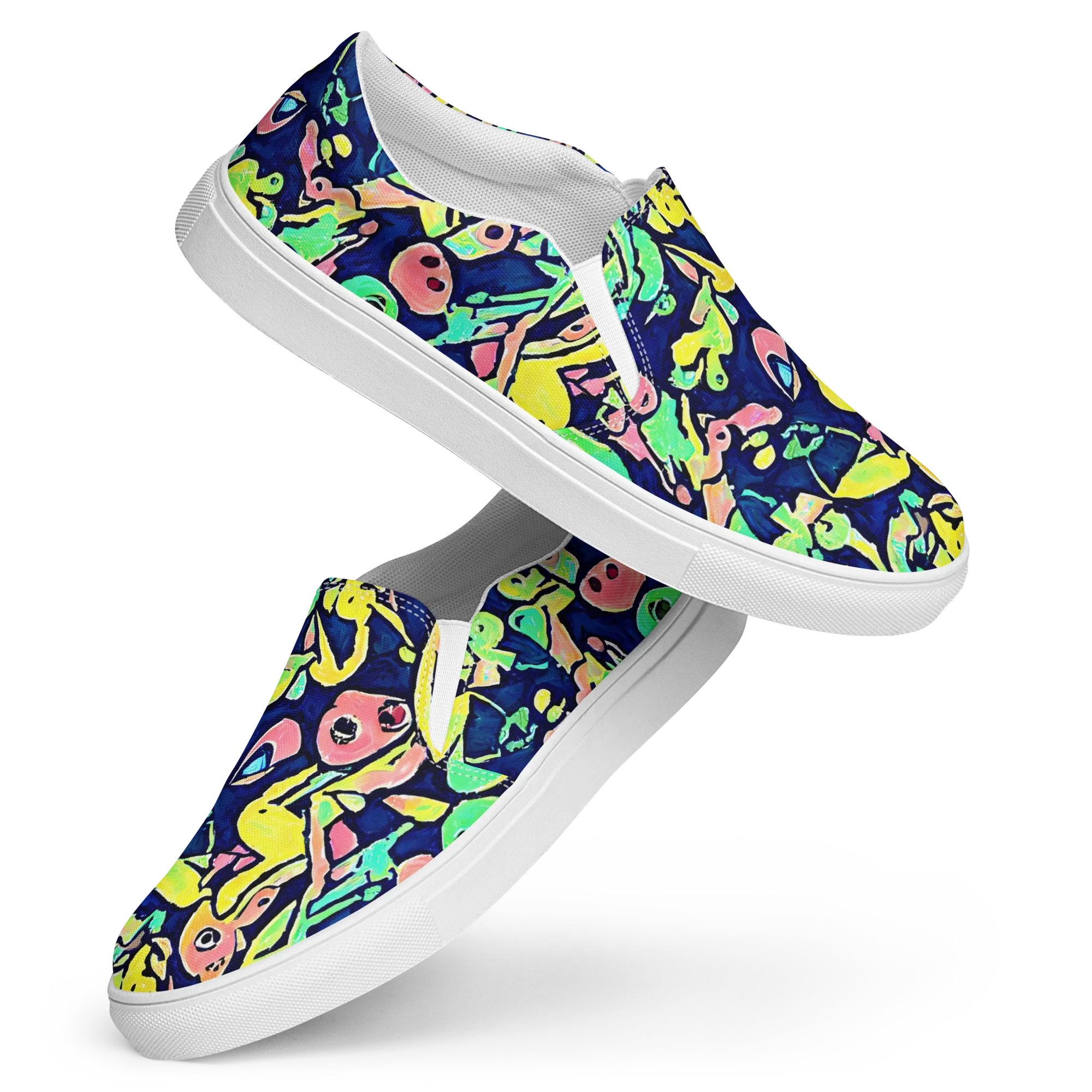 Abyssal Pop on Women's Slip-On Canvas Shoes — Front