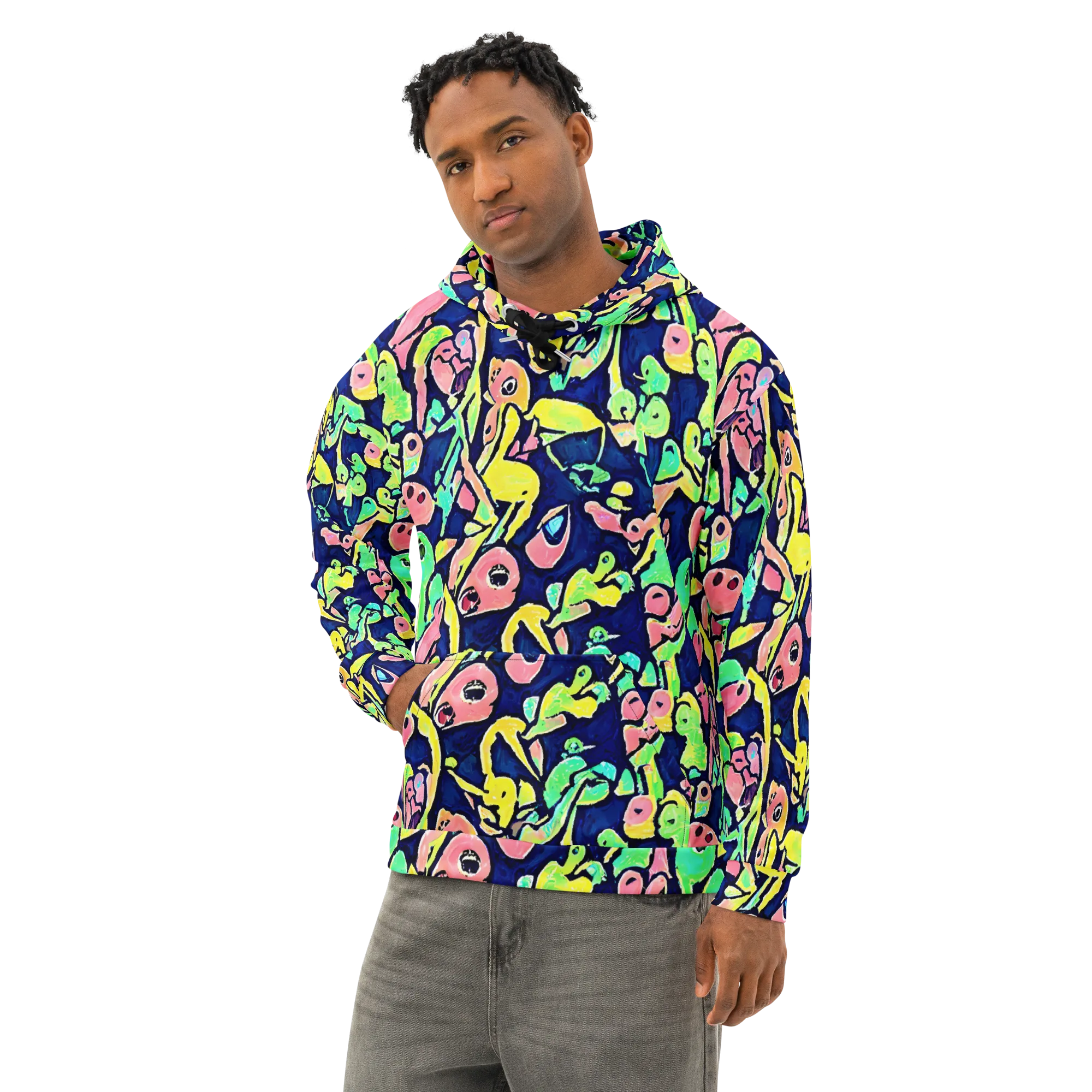 Abyssal Pop on Cotton Hoodie — Left Front