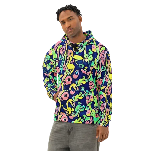 Abyssal Pop on a Cotton Hoodie