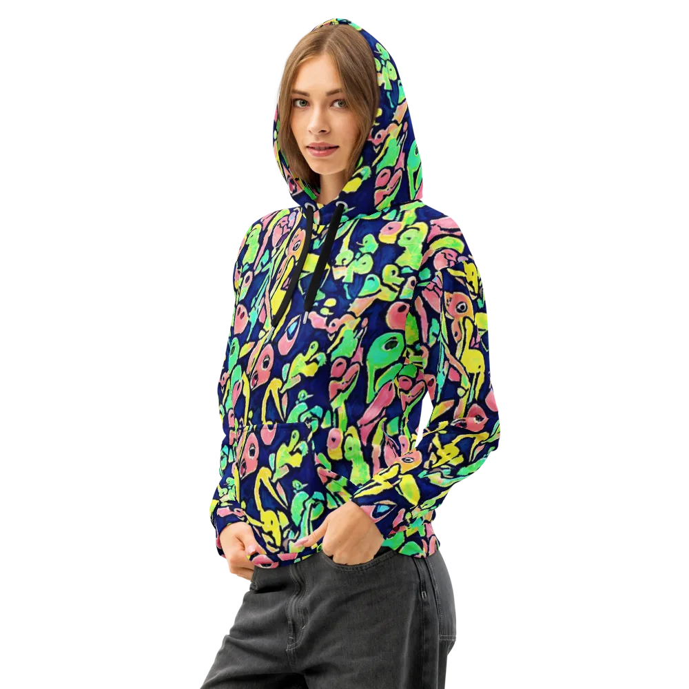 Abyssal Pop on Cotton Hoodie — Left Front