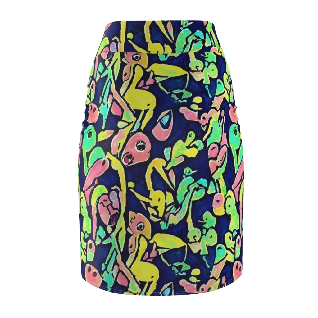 Abyssal Pop on Pencil Skirt — Back