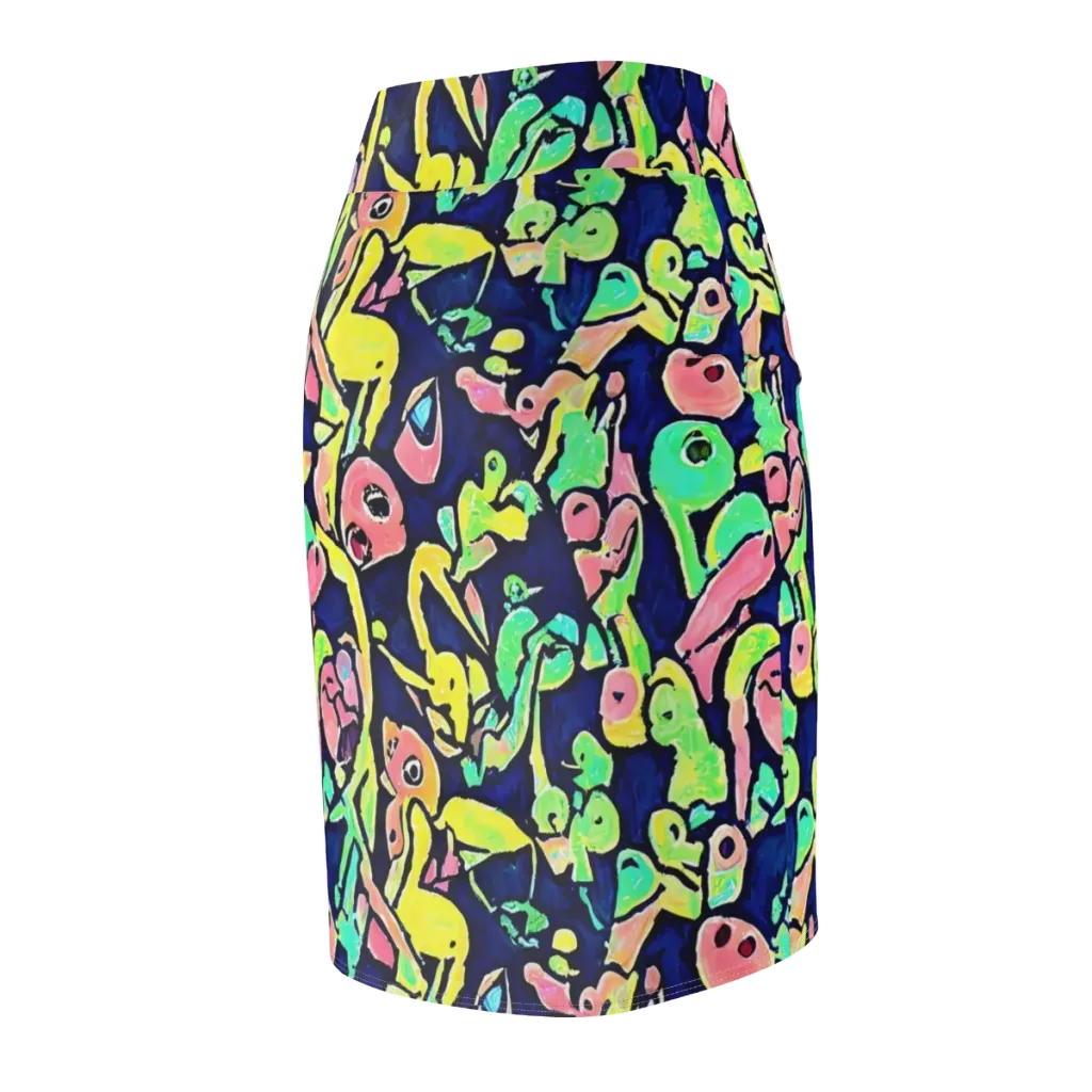 Abyssal Pop on Pencil Skirt — Back Side