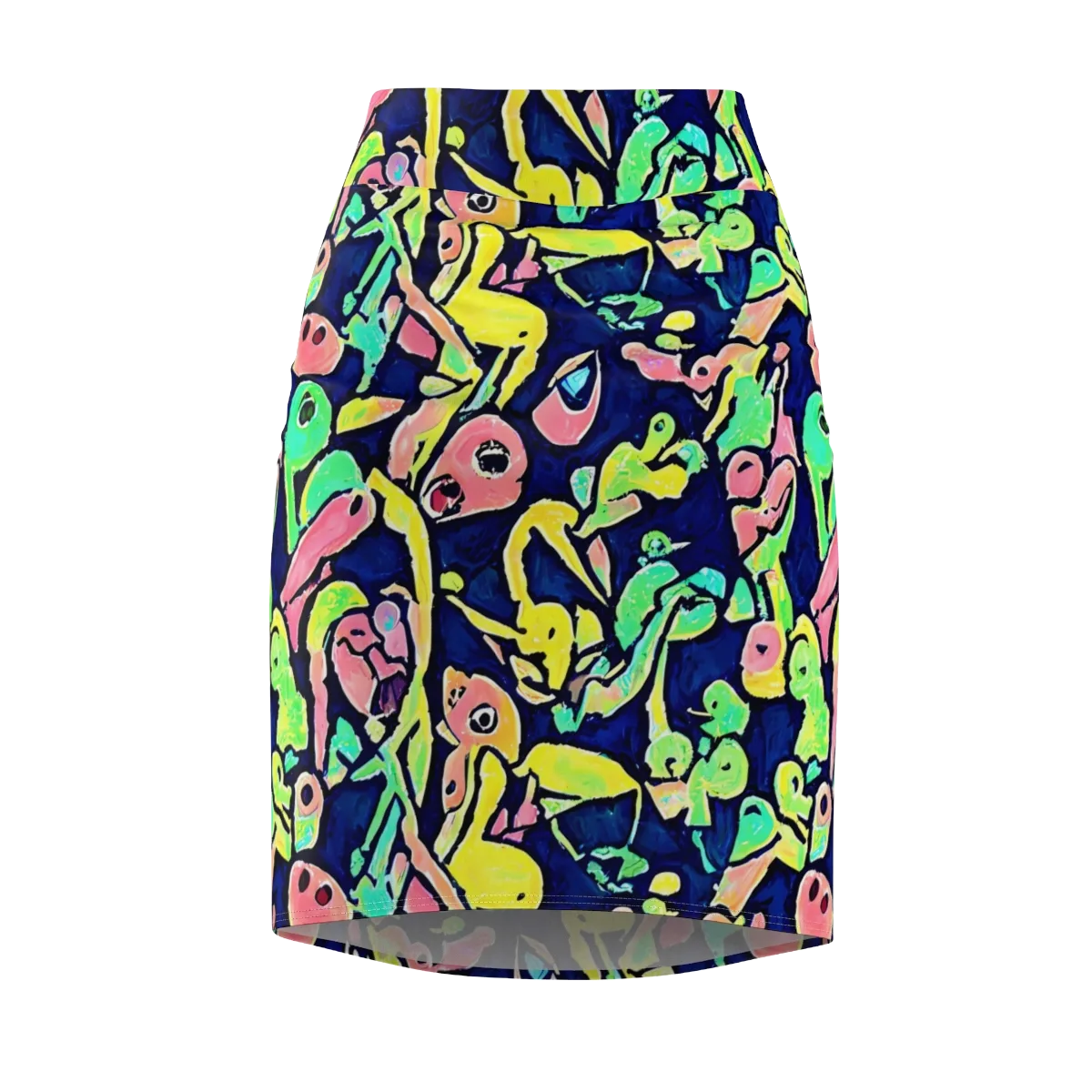 Abyssal Pop on Pencil Skirt — Front