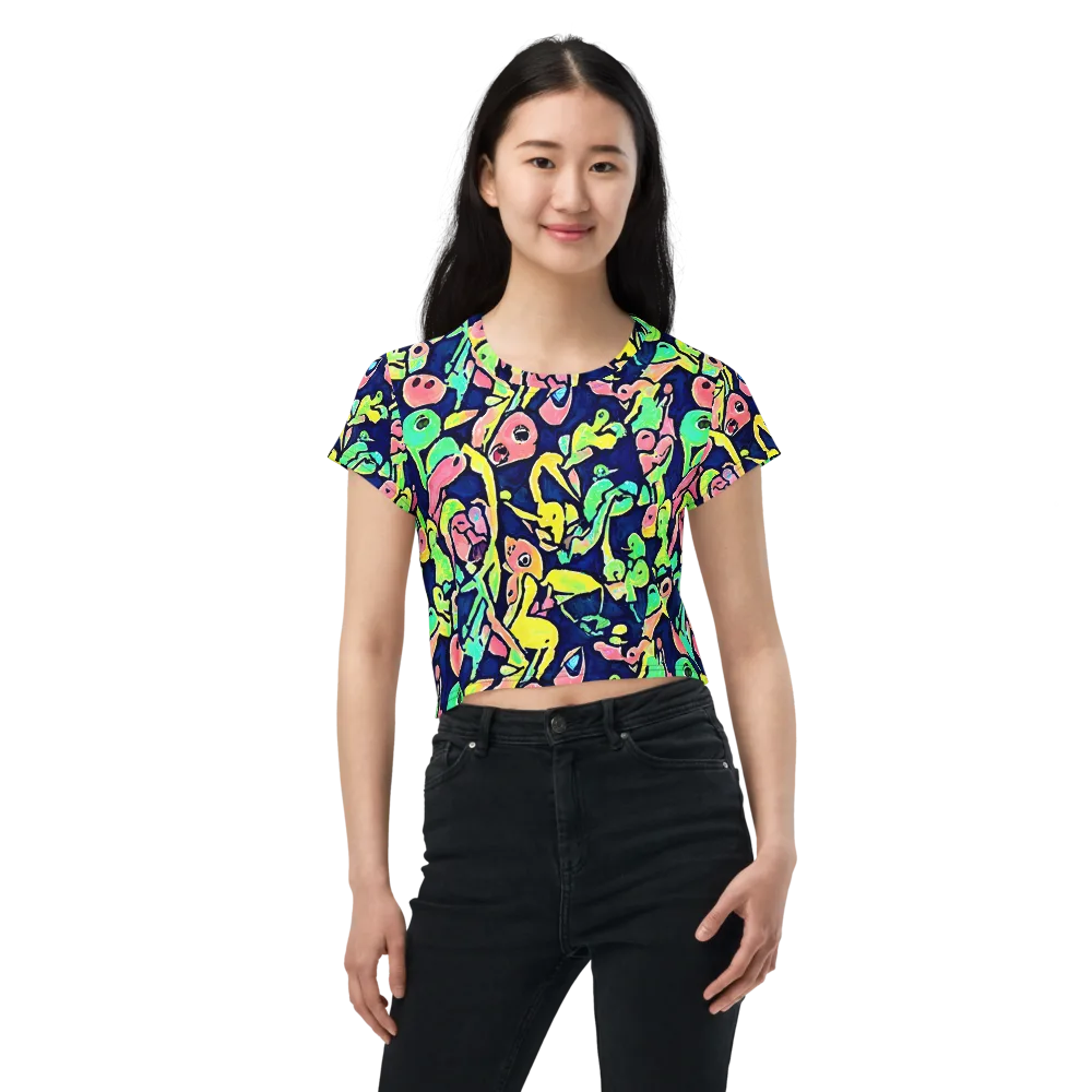 Abyssal Pop on Crop Tee — Front