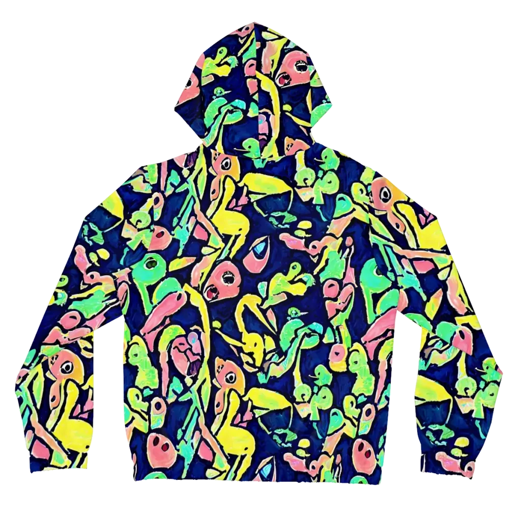 Abyssal Pop on Women's Full-Zip Hoodie — Back