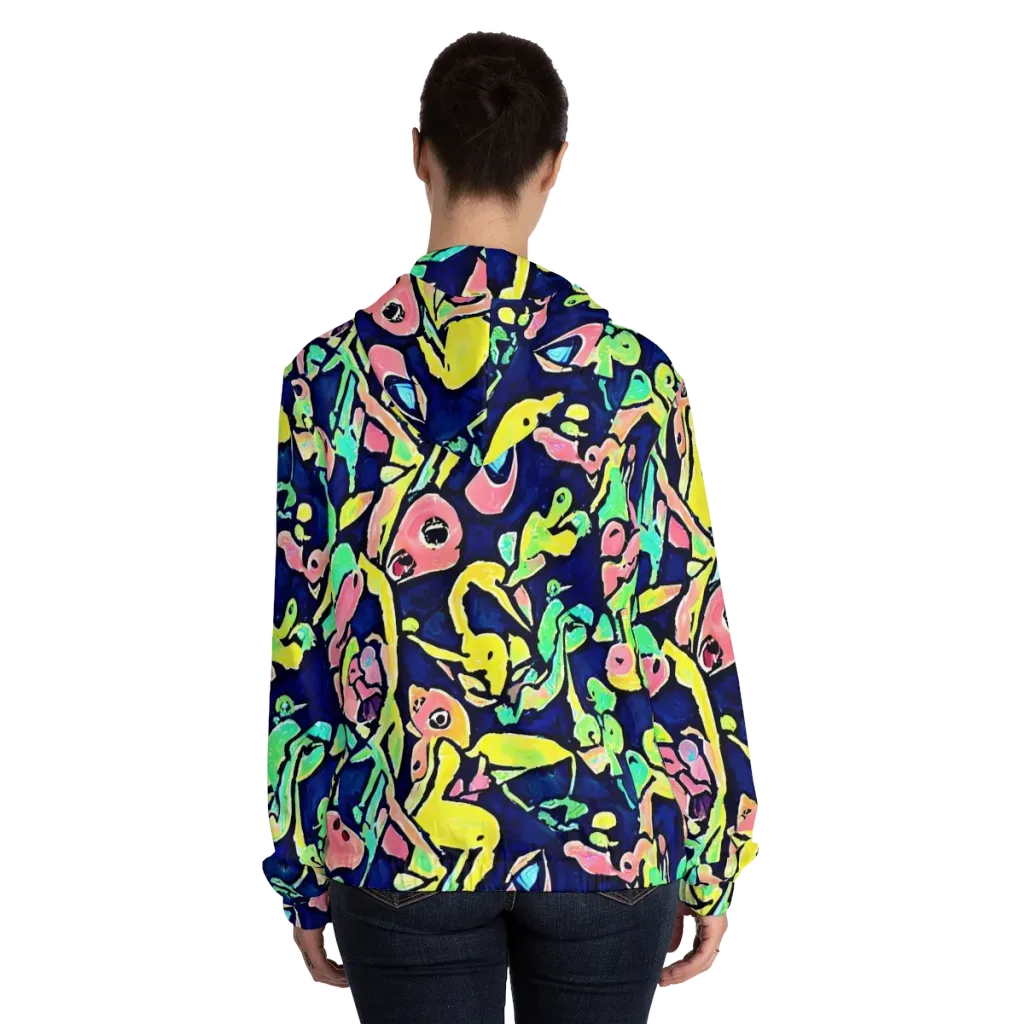 Abyssal Pop on Women's Full-Zip Hoodie — Back On Person