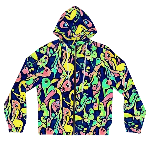 Abyssal Pop on a Women's Full-Zip Hoodie