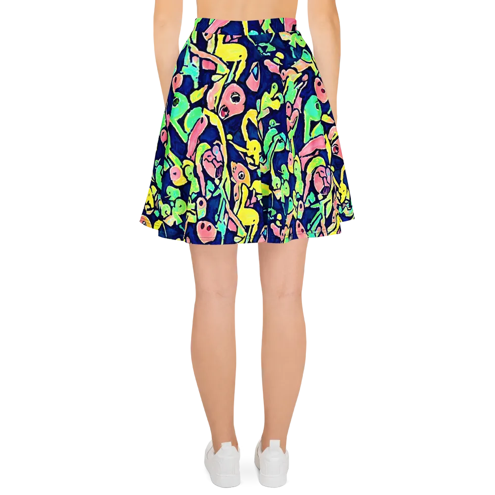 Abyssal Pop on Skater Skirt — Back