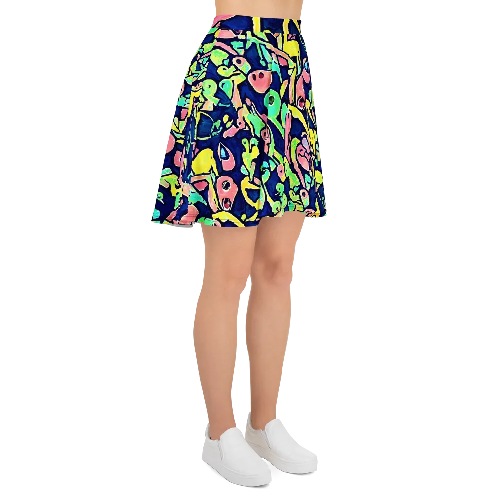 Abyssal Pop on Skater Skirt — Right