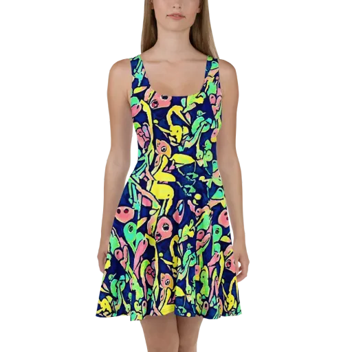 Abyssal Pop on a Skater Dress