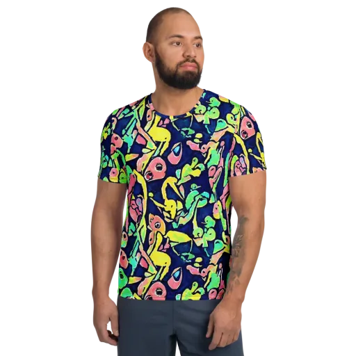 Abyssal Pop on a Men's Athletic T-Shirt
