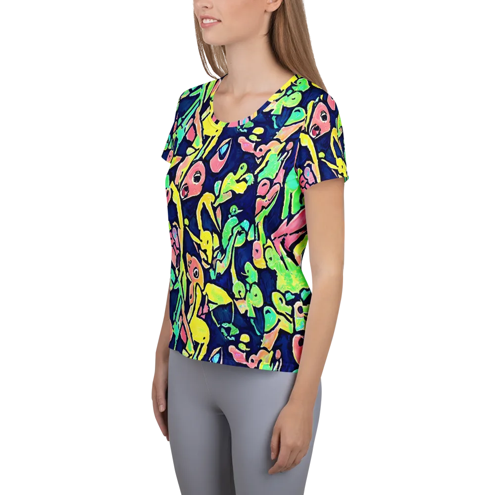 Abyssal Pop on Women's Athletic T-Shirt — Left