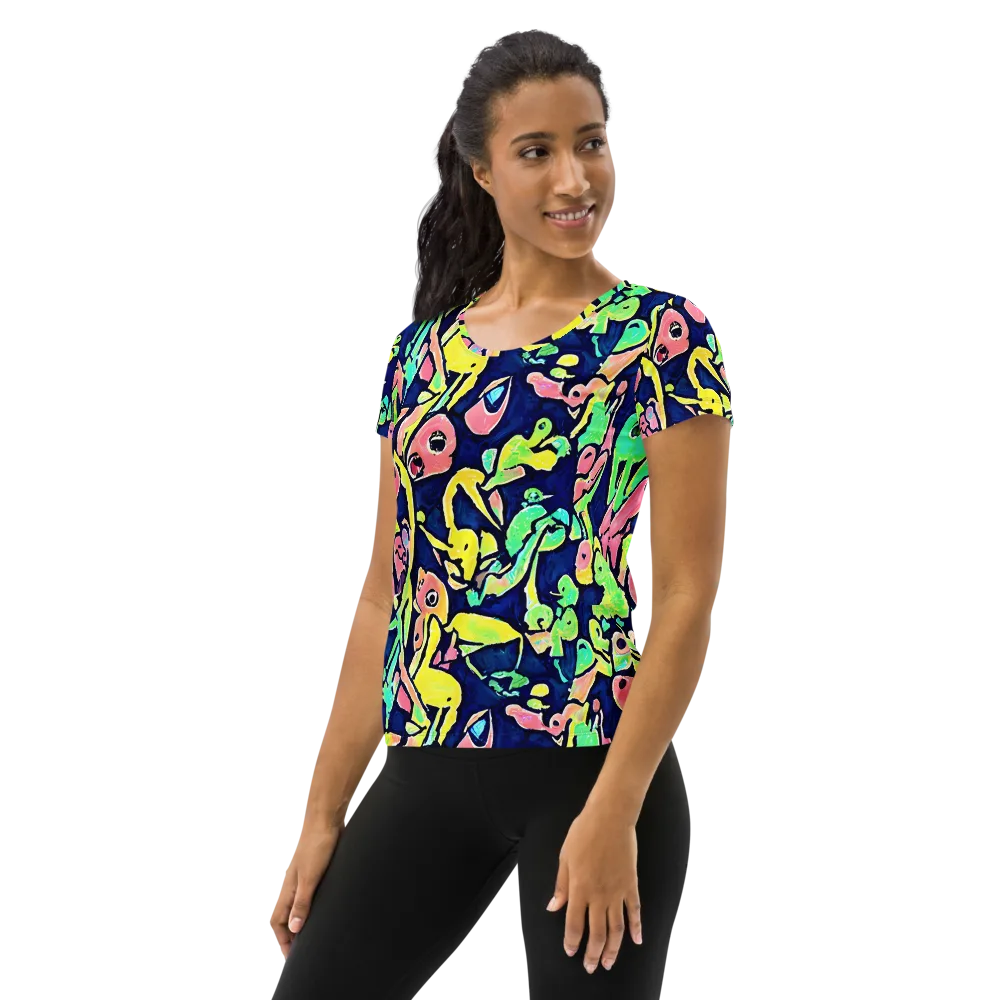 Abyssal Pop on Women's Athletic T-Shirt — Left