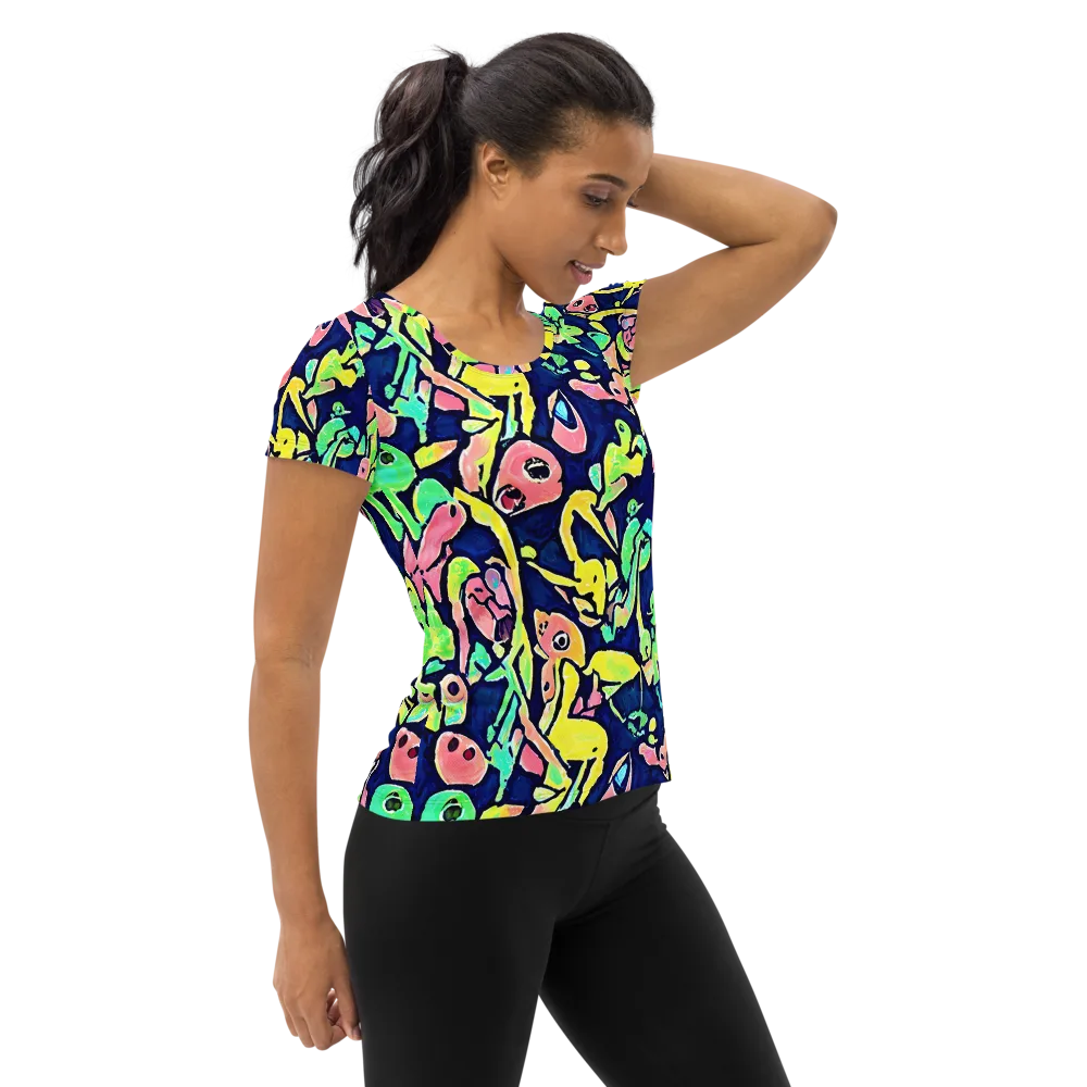 Abyssal Pop on Women's Athletic T-Shirt — Right