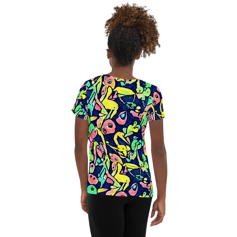 Abyssal Pop on Women's Athletic T-Shirt — Back