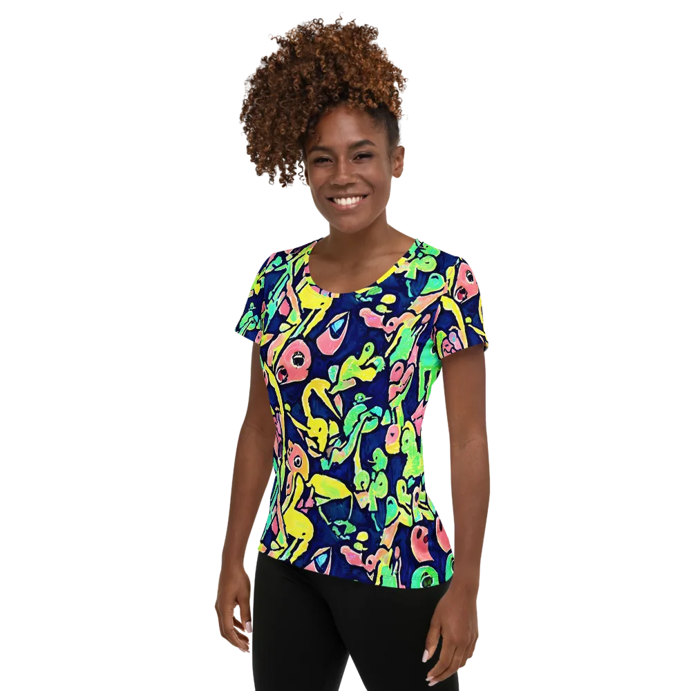 Abyssal Pop on Women's Athletic T-Shirt — Left