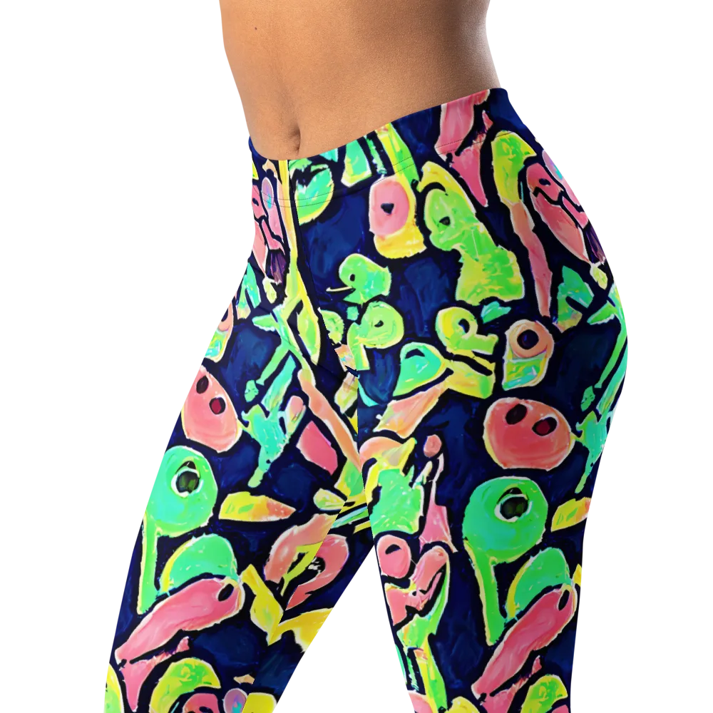 Abyssal Pop on Leggings — Left Front