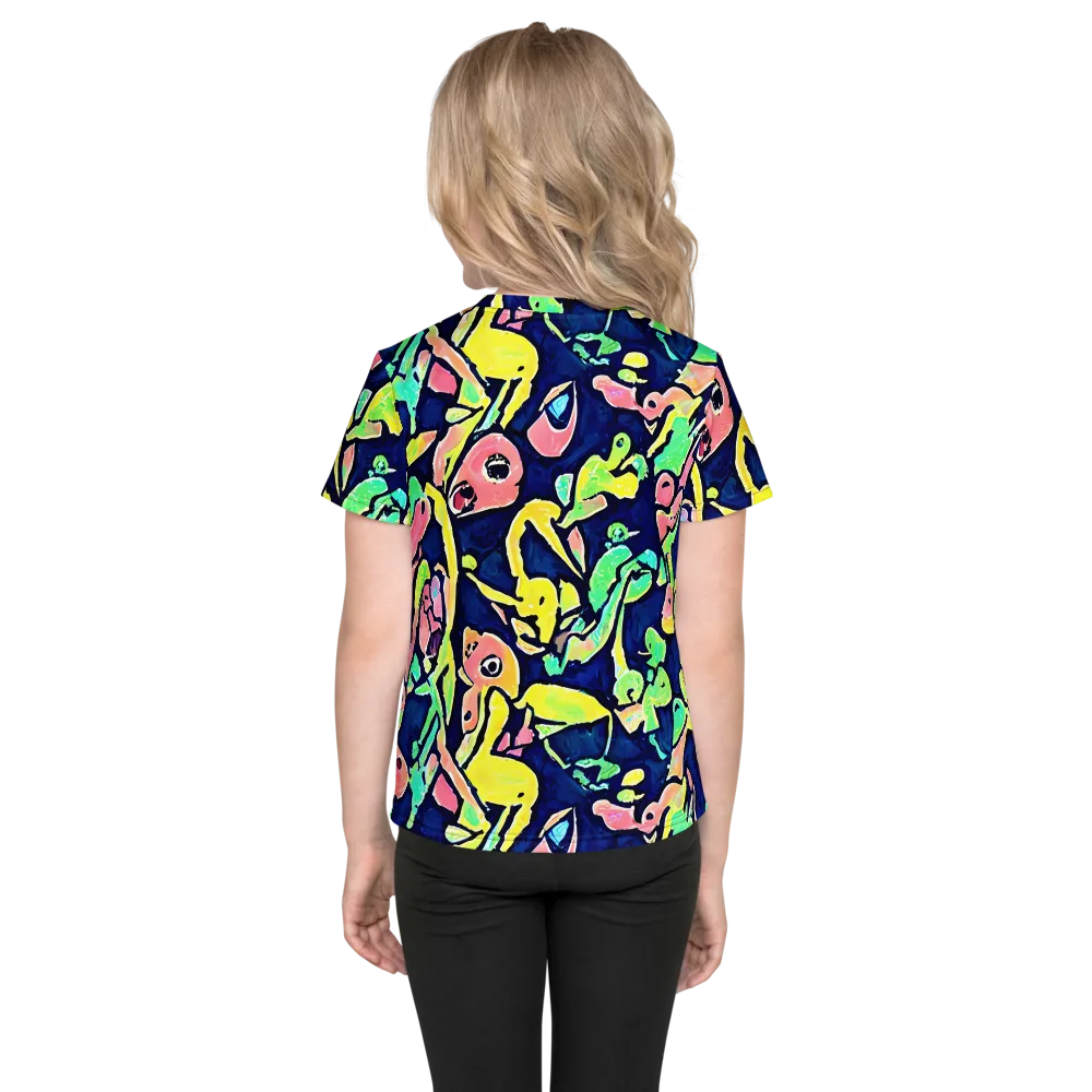 Abyssal Pop on Kids Crew Neck T-Shirt — Back