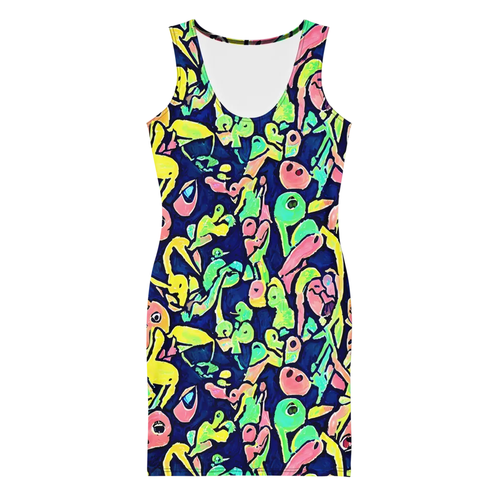 Abyssal Pop on Bodycon Dress — Front