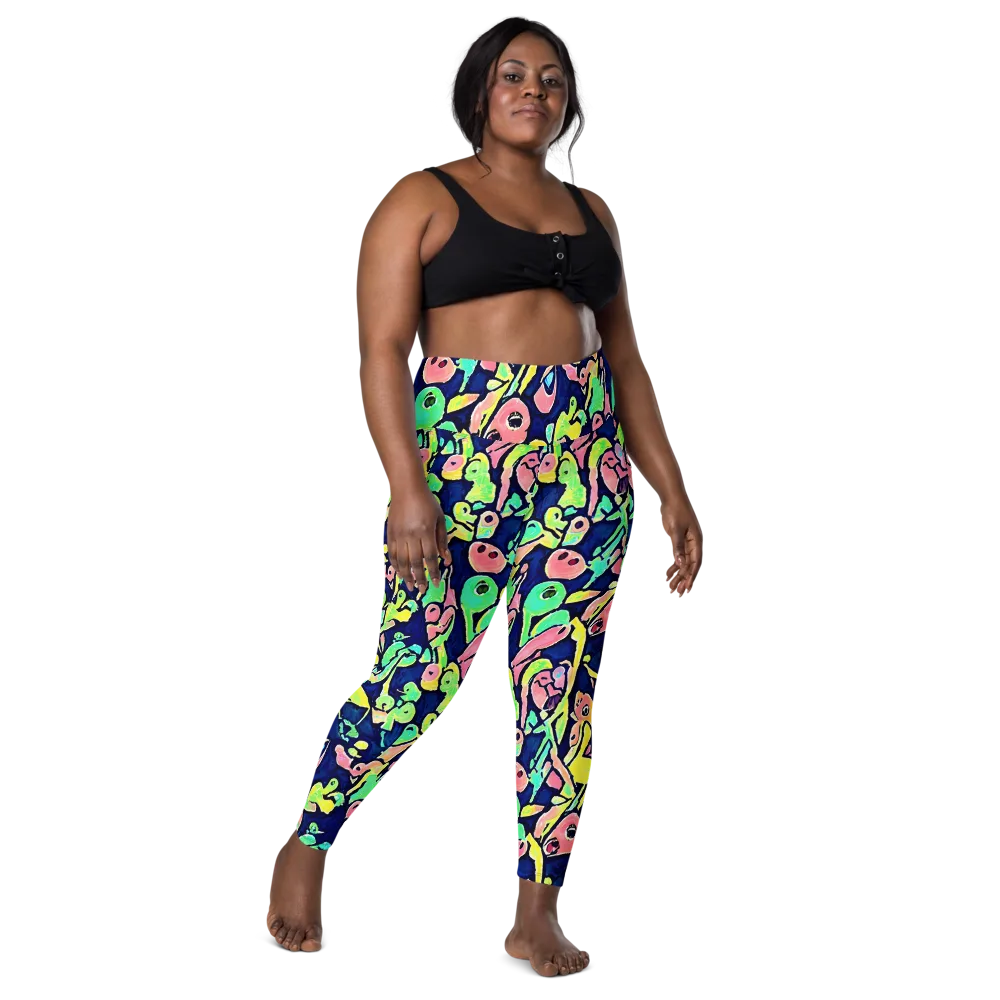 Abyssal Pop on Leggings with Pockets — Front