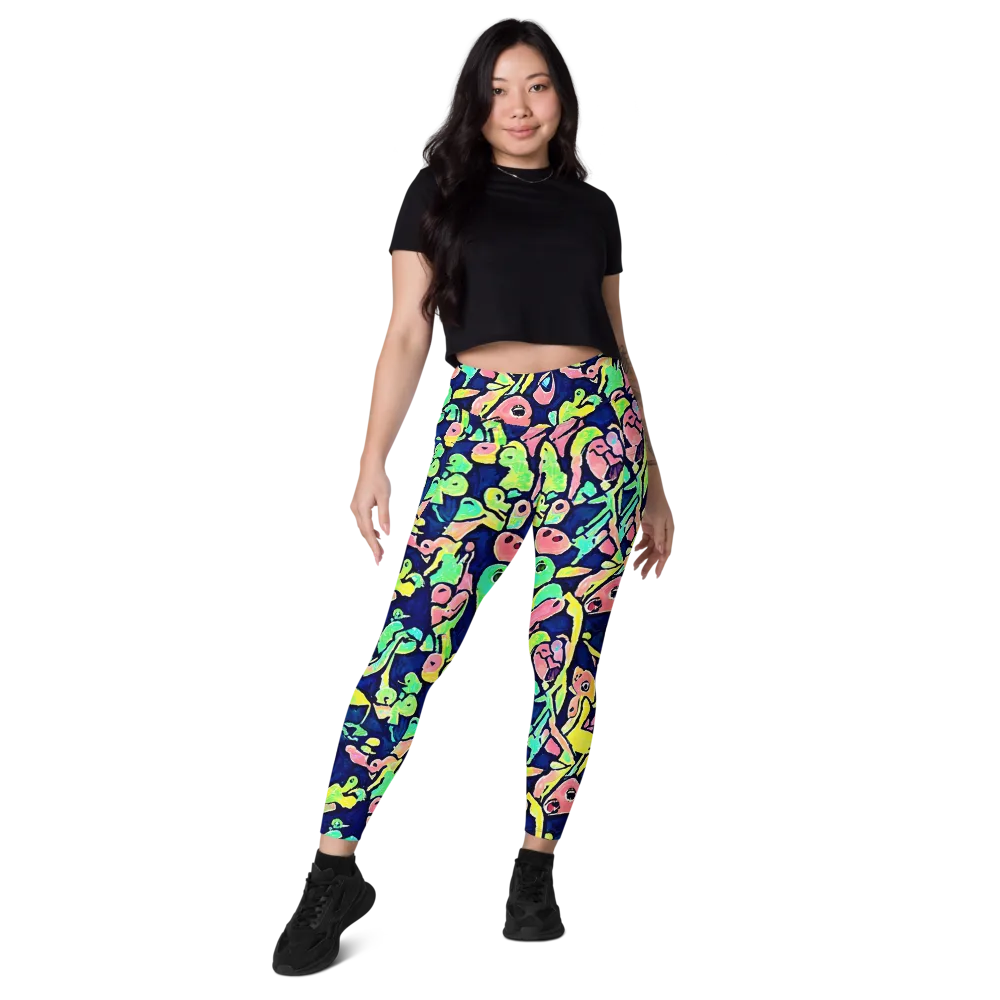 Abyssal Pop on Leggings with Pockets — Front
