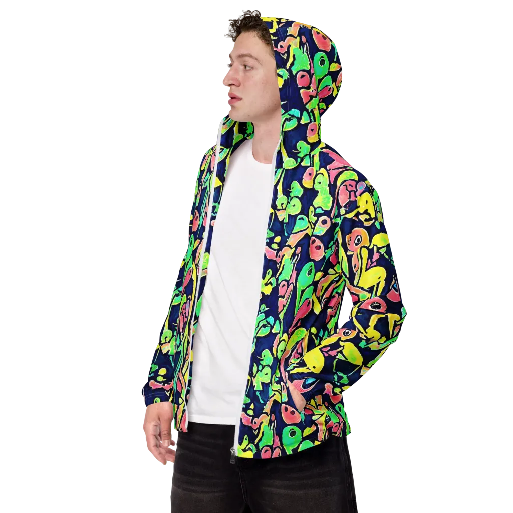 Abyssal Pop on Men's Windbreaker — Left Front