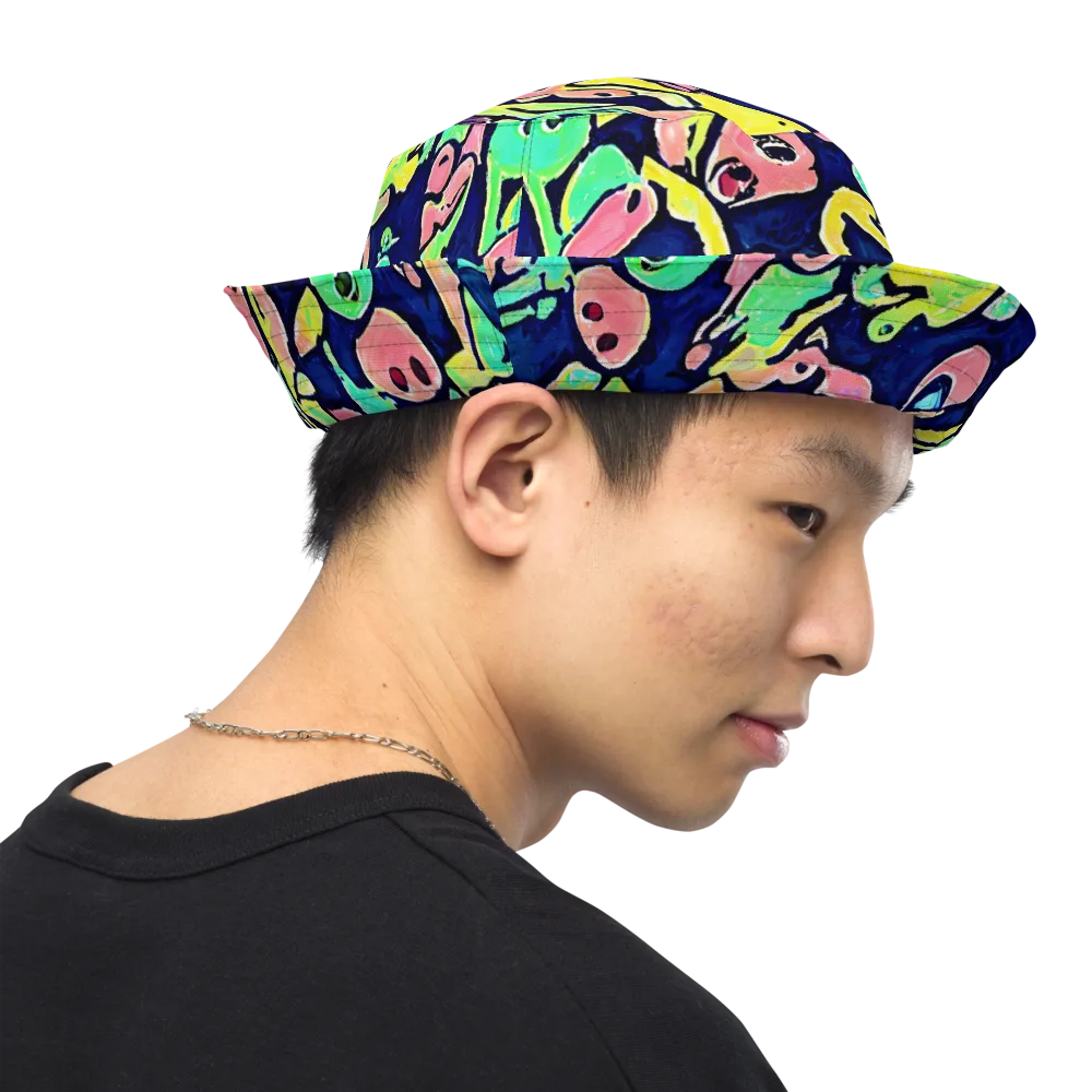 Abyssal Pop on Reversible Bucket Hat — Right Outside