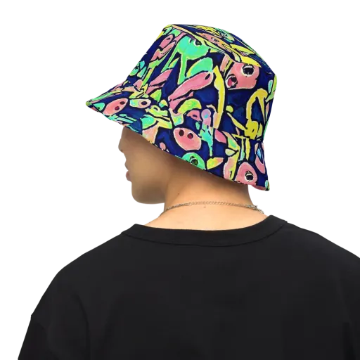 Abyssal Pop on a Reversible Bucket Hat