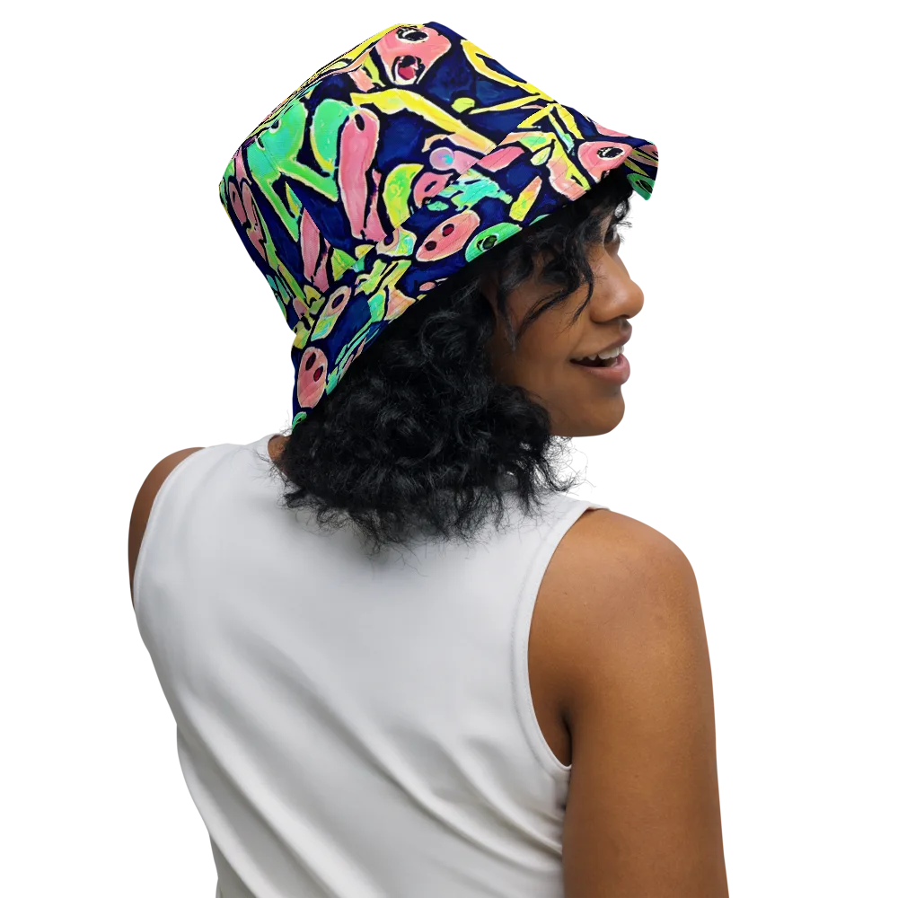 Abyssal Pop on Reversible Bucket Hat — Right Outside