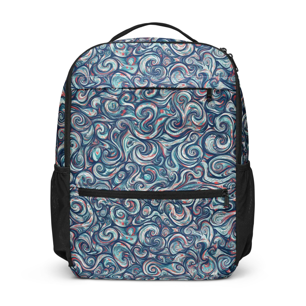 Indigo Vortex on Utility Backpack — Front