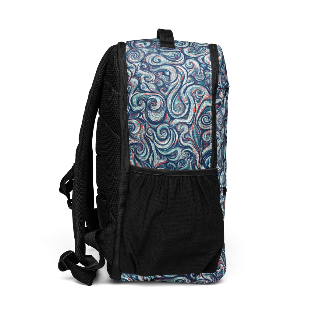 Indigo Vortex on Utility Backpack — Right