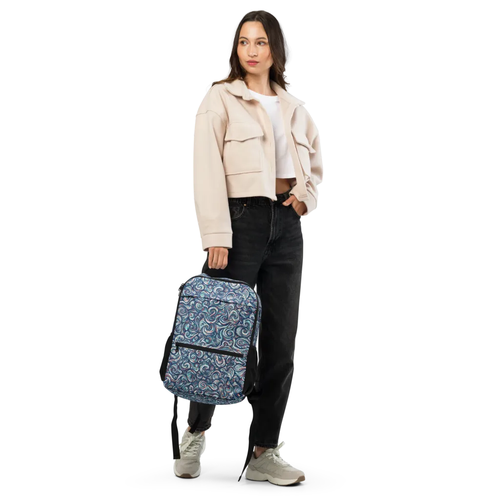 Indigo Vortex on Utility Backpack — Front