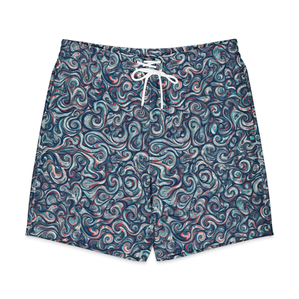 Indigo Vortex on Men's Board Shorts — Front